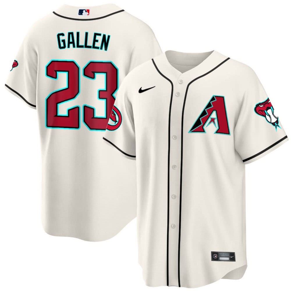 Men Arizona Diamondback #23 Gallen Cream 2024 Nike Cool Base MLB Jersey